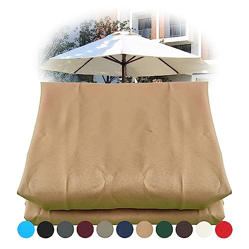 DSFEG Parasols Runder Sonnenschatten Parasol Ersatz -Regenschirmabdeckung für 300 cm/6 Arm 300 cm/8 Arm Parasol Ersatz -Regenschirm -Baldachin, Strand -para von DSFEG