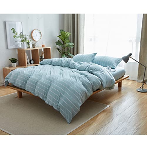 Four piece bedding set Bettwäsche-Sets für Queen-Size-Betten, 4-teilige Steppdecken-/Bettbezug-Sets für Kinder, Teenager, Erwachsene, Jersey-Bettbezug-Sets aus 100 % Baumwolle mit Spannbettlaken und 2 von DSFEG