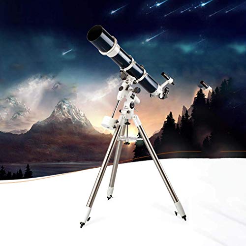 Girls Accessories Praktisches Teleskop für professionelle Erwachsene, Astronomie-Anfänger, Refraktor-Teleskop für Astronomie, Sucherspiegel 6 x 30, Limit Star 12,9 Brennweite 1000 mm mit Stativ Girls von DSFEG