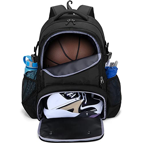 DSLEAF Basketball Rucksack, Fußball Rucksack mit Ballfach & Schuhfach für Basketball, Fußball, Volleyball DSLEAF Basketball Rucksack, Fußball Rucksack mit Ballfach & Schuhfach für Basketball, Fußball, Volleyball von DSLEAF
