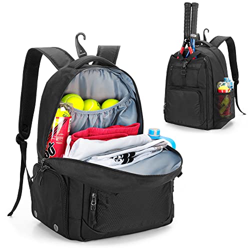 DSLEAF Tennistasche für 2 Schläger, Tennisrucksack mit separatem Schuhfach für Sporttraining, Fitnessstudio-Rucksack für Tennis/Pickleball/Badminton/Squash-Sportarten DSLEAF Tennistasche für 2 Schläger, Tennisrucksack mit separatem Schuhfach für Sporttraining, Fitnessstudio-Rucksack für Tennis/Pickleball/Badminton/Squash-Sportarten von DSLEAF