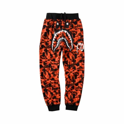 DSQIANG Neue Camouflage Rot Freizeithose Männer Und Frauen Mit Dem Gleichen Stil Der Jogginghose Tunnelzug Füße Lässige Hose Bleistift Jogginghose Lose Lässige Jogginghose-Color-1||3XL von DSQIANG