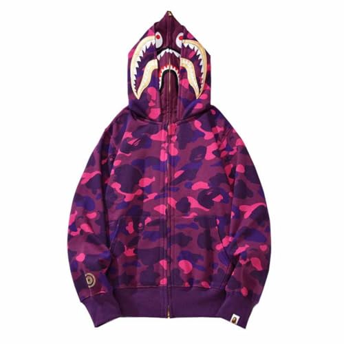 DSQIANG Neue Trendige Marke Tycoon Gold Hai Doppel Hut Camouflage Kapuzenjacke Hoodie Hoodie Casual Hoodie Loose Hoodie-Color-4||XXL von DSQIANG