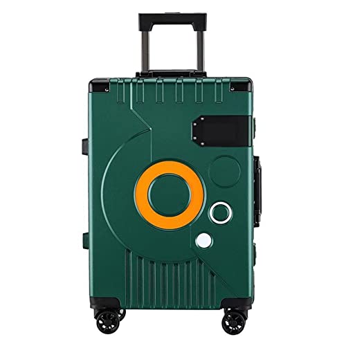 DSRANPRV Handgepäck Koffer Runder Design Trolley Aluminiumrahmen Geräuschloses Kabinengepäck Gute Aufbewahrungsbox von DSRANPRV