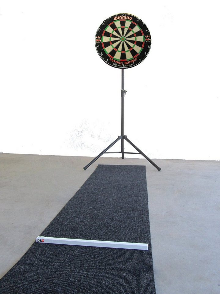 DSX Dartscheibe Winmau Blade 6 Steel Dartboard Komplett-Set Dart Board Dartmatte Oche Ständer von DSX