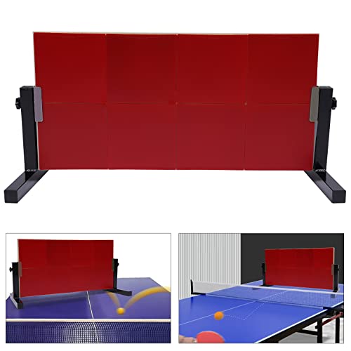 DSYOGX Table Tennis Rebound Board, Tischtennis Returnboard Trainingsgerät mit 8 Roten Gummi Bretter 360° Winkelverstellung Tischtennisplatte Return Board für Hause Fitnessstudio Büro von DSYOGX