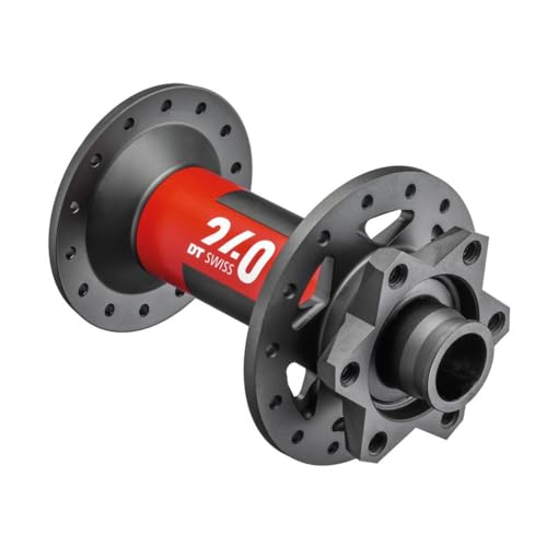 DT Swiss Vorderrad-Nabe 240 MTB Disc Brake 110mm/15mm TA Boost, is 6-Bolt, 32 Loch, schwarz/rot von DT Swiss