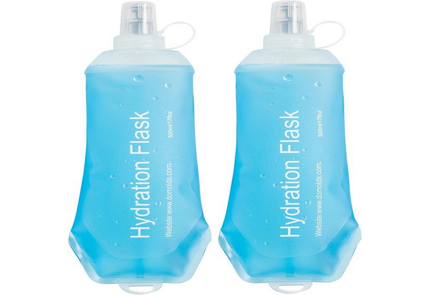 DTC GmbH Trinkflasche Trinkflasche Soft Flask Lauf Wasserflaschen, 500mL TPU Zusammenklappbare weichen Flasche (2 Stück) von DTC GmbH