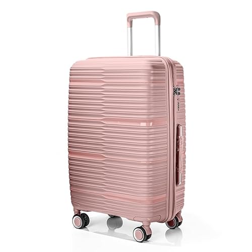 DTP-SOFT Koffer Trolley Polypropylen Reisekoffer Combination Lock TSA S/M/L/XL/Sets Exklusive 5 Farben NEU (ROSA, M) von DTP-SOFT