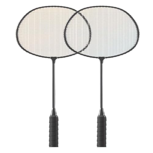 Badmintonschläger Badmintonschläger, Geteilte Eisenlegierung, Badmintonschläger for Erwachsene, Resistenter Doppelschläger, Paar-Fitnesstraining Badminton Schläger(Black) von DTQBYOY