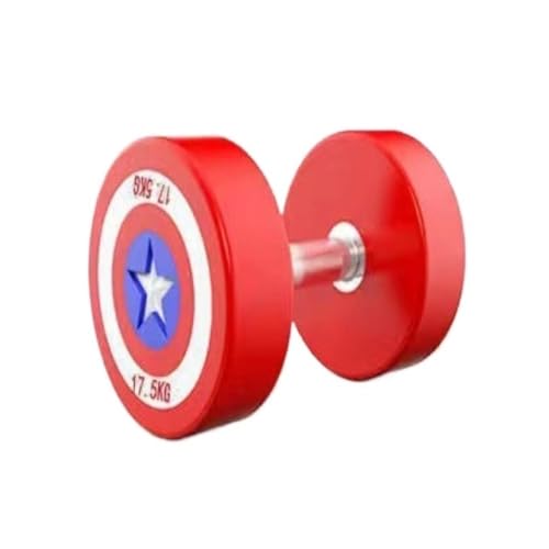 DTQBYOY Kurzhantel Captain America Hantel-Fitnessgeräte, Mit PU-Gummi Beschichtete Hanteln for Männer Und Frauen, Fitnessstudio, Heimsport Dumbbells(20kg) von DTQBYOY