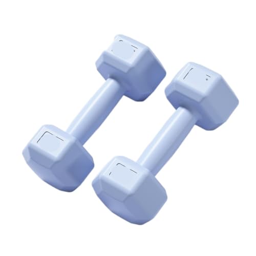 DTQBYOY Kurzhantel Hantel Sechseckige Gummihantel Fitness Home Kilogramm Armmuskel Yoga Kleine Hantel EIN Paar Männer Dumbbells(Blue,3KG) von DTQBYOY