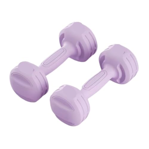 DTQBYOY Kurzhantel Hanteln for Frauen, Fitness-Heimgeräte, Integriertes Armmuskeltraining, Gummibeschichtete Kleine Hanteln for Jungen Dumbbells(Purple,4KG) von DTQBYOY