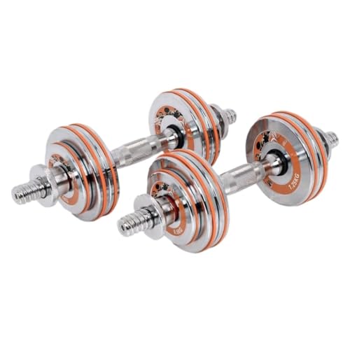 DTQBYOY Kurzhantel Schnell Verstellbare Galvanisierte Stahl Solide Herren Home Fitness Langhantel Kombination Demontage Langhantel Set Dumbbells(20KG) von DTQBYOY