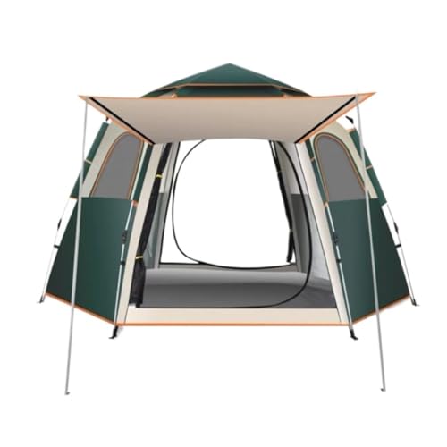 Zelt Tragbares Faltzelt for Den Außenbereich, Vollautomatisches Sechseckiges Zelt, Verdicktes Sonnenschutz-Campingzelt for Den Außenbereich Abnehmbares Zelt(Green,240 * 240 * 135cm) von DTQBYOY