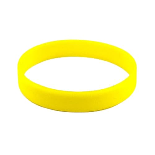 Silikon-Armbänder Solid Color Silikon Armbänder Stretch Silikon Sport Armbänder Armbänder Erwachsene Mode Party Sport Zubehör für Silikon Armbänder Bunt für Männer Frauen Teen Sport Geschenke(gelb) von DUDUXI