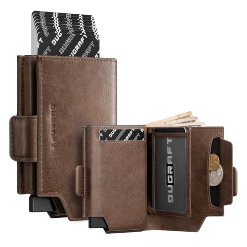 DUGRAFT Slim Wallet mit Münzfach, Kartenetui mit Geldklammer, Card Holder Wallet for Man, RFID-blockierende Kartenhalter, Pop-Up Herren Geldbörse mit Ausweisfenster und Geldorganizer, Kreditkartenetui DUGRAFT Slim Wallet mit Münzfach, Kartenetui mit Geldklammer, Card Holder Wallet for Man, RFID-blockierende Kartenhalter, Pop-Up Herren Geldbörse mit Ausweisfenster und Geldorganizer, Kreditkartenetui von DUGRAFT