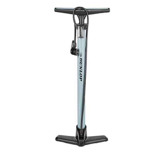 Dunlop Fahrradpumpe - Luftpumpe Fahrrad für Dunlop-, Schrader- und Französisches Ventil - Standluftpumpe inkl. Adapter für Wasserspielzeug und Bälle - Roller- und Autoreifen Dunlop Fahrradpumpe - Luftpumpe Fahrrad für Dunlop-, Schrader- und Französisches Ventil - Standluftpumpe inkl. Adapter für Wasserspielzeug und Bälle - Roller- und Autoreifen von DUNLOP