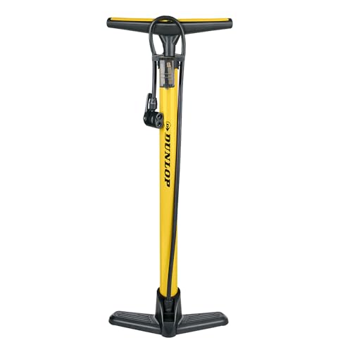 Dunlop Fahrradpumpe - Luftpumpe Fahrrad für Dunlop-, Schrader- und Französisches Ventil - Standluftpumpe inkl. Adapter für Wasserspielzeug und Bälle - Roller- und Autoreifen Dunlop Fahrradpumpe - Luftpumpe Fahrrad für Dunlop-, Schrader- und Französisches Ventil - Standluftpumpe inkl. Adapter für Wasserspielzeug und Bälle - Roller- und Autoreifen von Dunlop