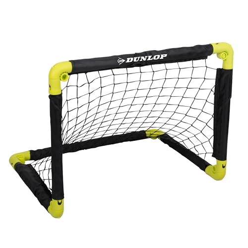 Dunlop Fußballtor - Fussballtor 50 x 44 x 44 cm - Faltbares fußball Tor - Fussballtore für Garten Kinder - Fussball Trainingszubehör für Innen und Außen - Metall - Schwarz/Gelb Dunlop Fußballtor - Fussballtor 50 x 44 x 44 cm - Faltbares fußball Tor - Fussballtore für Garten Kinder - Fussball Trainingszubehör für Innen und Außen - Metall - Schwarz/Gelb von DUNLOP