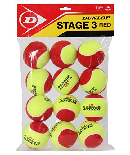 Dunlop Tennisball Mini Tennis Stage 3, Gelb/Rot, One Size, 605054 Dunlop Tennisball Mini Tennis Stage 3, Gelb/Rot, One Size, 605054 von Dunlop