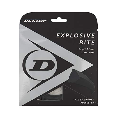 DUNLOP Explosive Bite Tennissaite, 16g-1.32mm, 12m Satz, Schwarz DUNLOP Explosive Bite Tennissaite, 16g-1.32mm, 12m Satz, Schwarz von DUNLOP