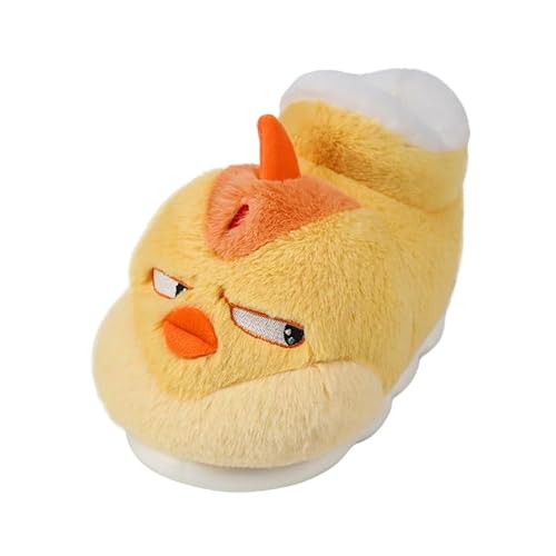 DUOMIYX Hausschuhe Frauen Niedliche Cartoon Chicken Plüsch Pantoffeln Winter Nicht Rutsch Warm Warm Warme Hausschuhe-Gelb-37/38 DUOMIYX Hausschuhe Frauen Niedliche Cartoon Chicken Plüsch Pantoffeln Winter Nicht Rutsch Warm Warm Warme Hausschuhe-Gelb-37/38 von DUOMIYX