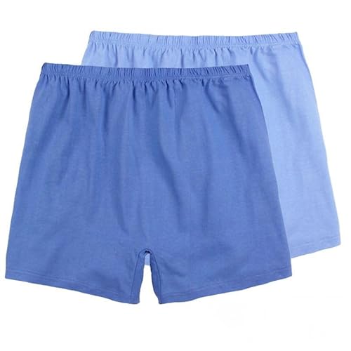 DUOMIYX Unterhosen 2 Pcs Männer Einfache Farbige Baumwollboxer -Slips Bequem Lose Große Unterwäsche Mit Großer Größe-Set6-Xxl von DUOMIYX