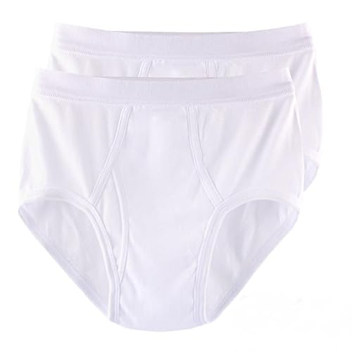 DUOMIYX Unterhosen 2 Pcs Männer Hohe Taille Einfarbige Baumwollslips Lose Große Größe Unterwäsche-Set9-Xxl von DUOMIYX