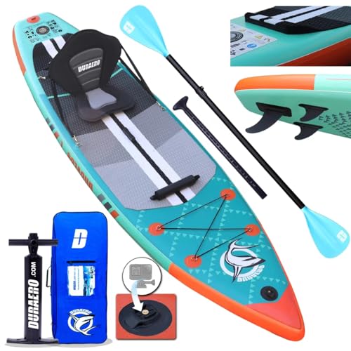 Stand up Paddling Board Aufblasbare SUP Set, Kajak Sitz,330x76x15cm, Tragkraft bis 150Kg, Cam Halterung,Integrierte Kick-Pad, 3 Finnen, Verstellbares Doppel-Paddel, Komplettes Zubehör, Mintgrün Stand up Paddling Board Aufblasbare SUP Set, Kajak Sitz,330x76x15cm, Tragkraft bis 150Kg, Cam Halterung,Integrierte Kick-Pad, 3 Finnen, Verstellbares Doppel-Paddel, Komplettes Zubehör, Mintgrün von DURAERO