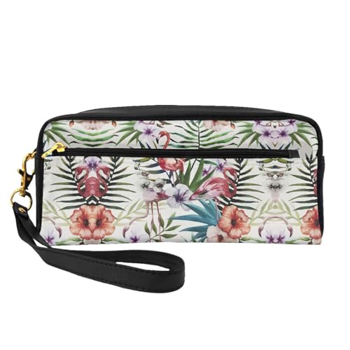 DURAGS Tragbare Make-up-Tasche mit Honigbienen-Motiv, die perfekte kleine Make-up-Tasche für Reisen, Flamingo und Blumen, Einheitsgröße von DURAGS