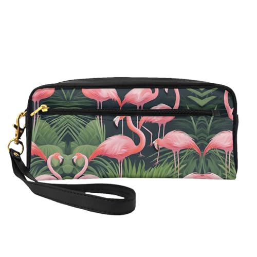 DURAGS Tragbare Make-up-Tasche mit roten Rosenblättern, die perfekte kleine Make-up-Tasche für Reisen, Rote Flamingo-Sukkulenten1, Einheitsgröße von DURAGS