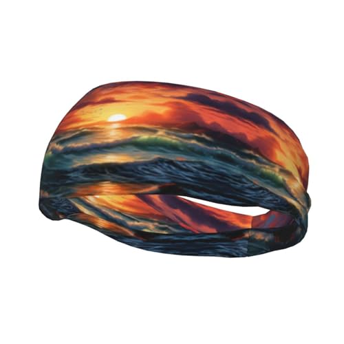 Ocean Sunset Scenery Print Unisex Outdoor Vielseitiges Lauf-Stirnband, perfekte Mischung aus Mode und Funktion von DURAGS