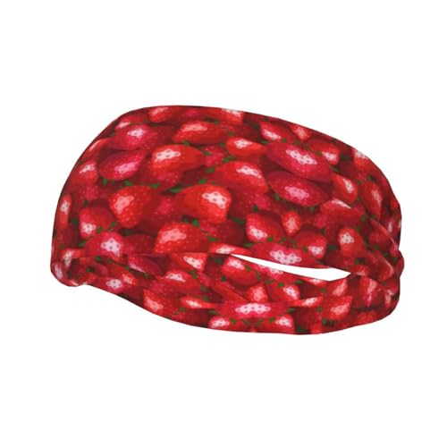 Rotes Erdbeermuster, Unisex, vielseitiges Lauf-Stirnband, perfekte Mischung aus Mode und Funktion von DURAGS
