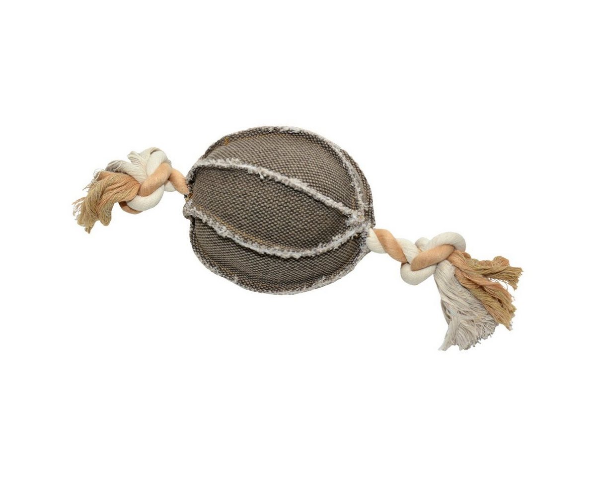 DUVO+ Spielknochen Hundespielzeug Canvas Ball mit Leine von DUVO+