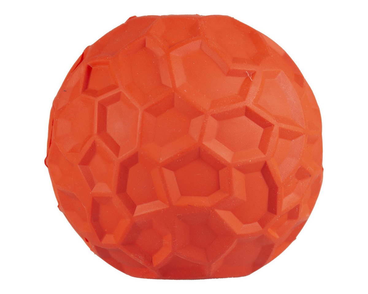 DUVO+ Tierball Hundespielzeug Snackspender Hexagon, Gummi rot von DUVO+