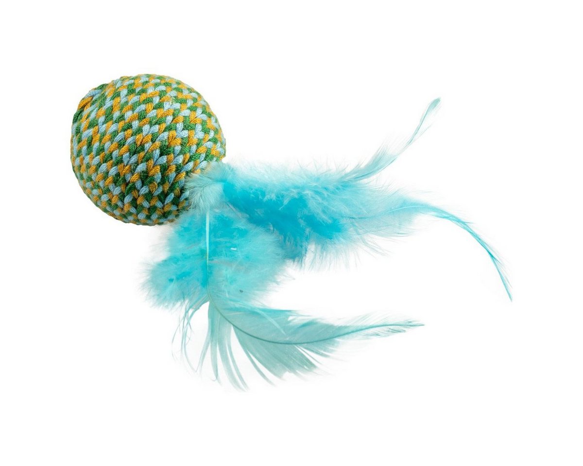 DUVO+ Tierball Katzenspielzeug Jolly Ball mit Federn blau DUVO+ Tierball Katzenspielzeug Jolly Ball mit Federn blau von DUVO+