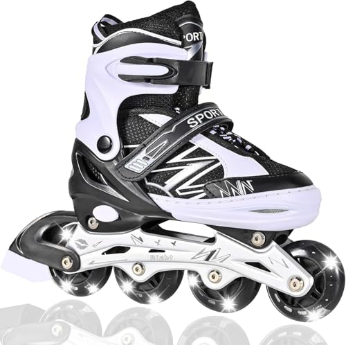 DUZSKJ Verstellbare Kinder-Inline-Skates für Jungen und Mädchen, Outdoor-Kinder-Rollschuhe für Mädchen und Jungen DUZSKJ Verstellbare Kinder-Inline-Skates für Jungen und Mädchen, Outdoor-Kinder-Rollschuhe für Mädchen und Jungen von DUZSKJ