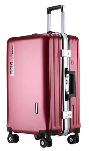 DVACEL Handgepäck Aluminium Handgepäck Trolley Koffer USB Lademodell Hartschalengepäck Reisetasche von DVACEL