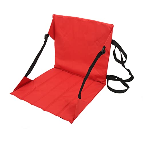 DWENGWUN Tragbarer klappbarer Stadionsitz | Leichtes Oxford-Stoffkissen, leicht zu tragen für bequemes Camping | Tribünensitz für Sportveranstaltungen und Outdoor-Aktivitäten (Red) von DWENGWUN
