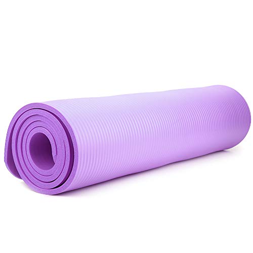 NBR Yoga-Pad, erweiterte rutschfeste Matte, multifunktionales Fitness-Übungskissen für Yoga, Bodybuilding und Outdoor-Aktivitäten, Lila (purple 183 * 61 * 1) von DWENGWUN