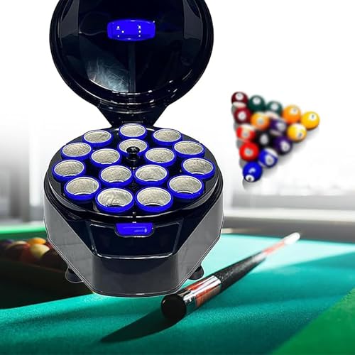 DWSSX Pool-Ball-Polier-Reinigungsmaschine, Billard-Ball-Polier-Reinigungsmaschine, automatischer Pool-Ball-Reiniger, 16 Bälle von DWSSX