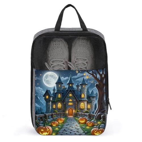 Moon Castle Schuhtasche Reise-Schuh-Organizer, wasserabweisend, Schuhbeutel mit Reißverschluss, Sneaker-Staubbeutel, grau, Einheitsgröße, modern, grau, Einheitsgröße, Modern von DWTJKMS