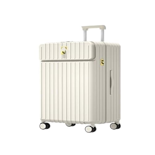 DWZXL Koffer 20-Zoll-Trolley-Koffer for Männer Und Frauen, 24-Zoll-Geschenk-Trolley-Koffer, Business-Boarding-Koffer Koffer Hartschale(White,20in) von DWZXL