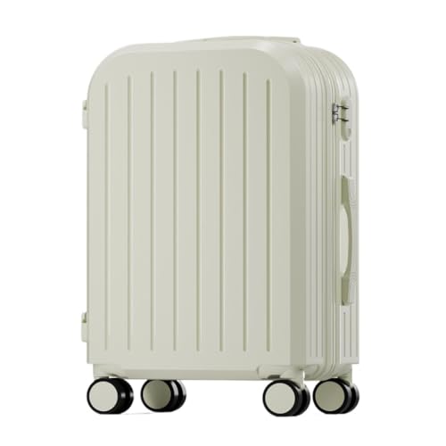 DWZXL Koffer Gepäck-Handgepäckkoffer, Leichte Passwortbox, Robuster Koffer, Trolley-Koffer for Männer Und Frauen Koffer Hartschale(White) von DWZXL