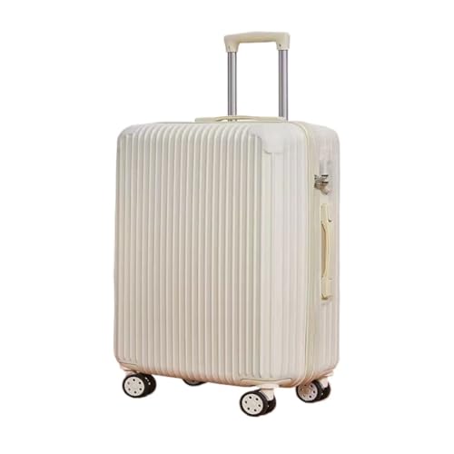 DWZXL Koffer Gepäck-Handgepäckkoffer, Leichter Und Verschleißfester Trolley-Koffer, Starker Und Verdickter Koffer, Koffer Koffer Hartschale(White) von DWZXL