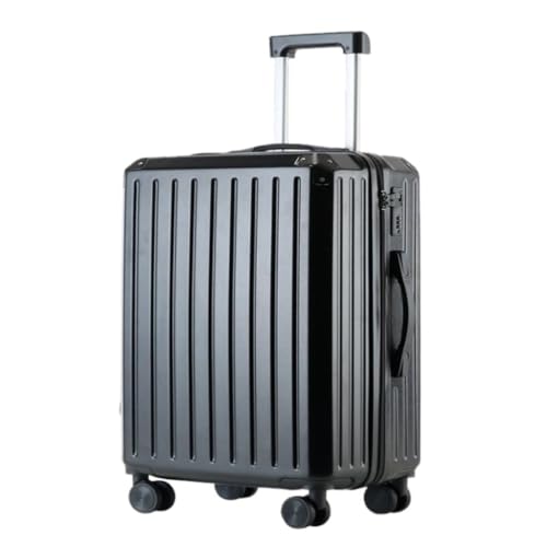 DWZXL Koffer Gepäck Neue Herren- Und Damenkoffer, Wiederaufladbare Boarding-Trolley-Koffer, Ultraleichte Passwort-Koffer Koffer Hartschale(Noir,22in) von DWZXL