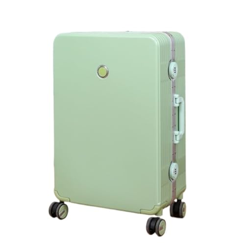 DWZXL Koffer Herren- und Damen-Koffer mit Aluminiumrahmen, Universalrad, Trolley-Koffer, Passwort-Box, Boarding-Koffer, Koffer Koffer Hartschale(Green,20in) von DWZXL