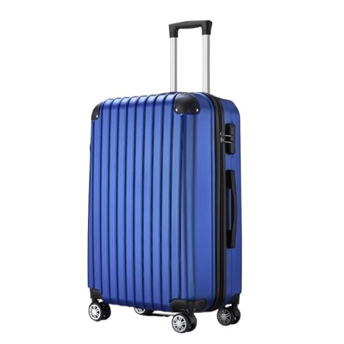 DWZXL Koffer Koffer mit Frontöffnung, geräuschloser Universal-Rollen-Boarding-Koffer, 24-Zoll-Trolley-Koffer mit Passwortschloss Koffer Hartschale(Blue,28in) von DWZXL