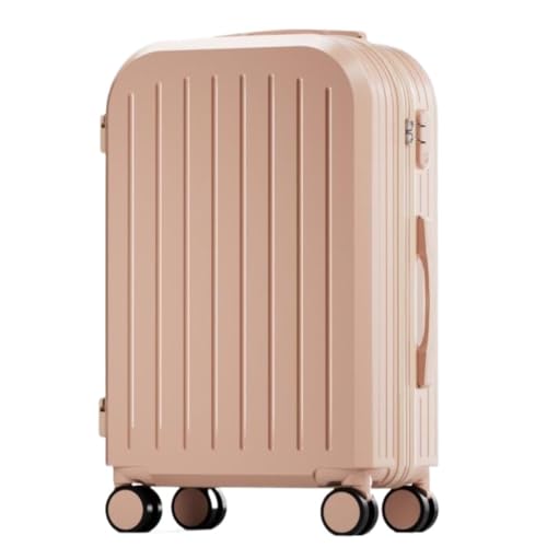 DWZXL Koffer Leichter Koffer, Boarding-Koffer, Passwortbox, robuster Koffer, Trolley-Koffer, Universal-Reißverschlusskoffer mit Rad Koffer Hartschale(Pink) von DWZXL